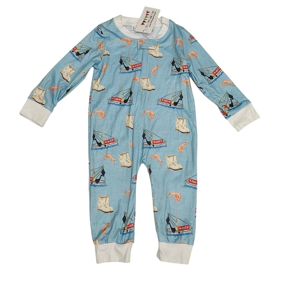 NWT The Printed Press 2T Shrimp Boat PJs